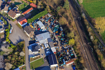 Gewerbegebiet Am Weidensatz mit Fa. Dafferner in Bellheim im Bundesland Rheinland-Pfalz, Deutschland