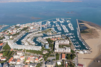 Lignano Sabbiadoro im Bundesland Udine, Italien vom Flugzeug aus