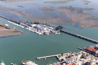 Grado im Bundesland Gorizia, Italien aus der Vogelperspektive