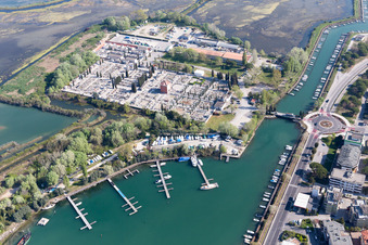 Grado im Bundesland Gorizia, Italien von oben