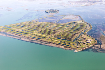 Grado im Bundesland Gorizia, Italien aus der Drohnenperspektive