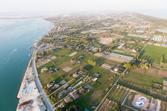 Punta Sabbioni im Bundesland Venetien, Italien aus der Luft