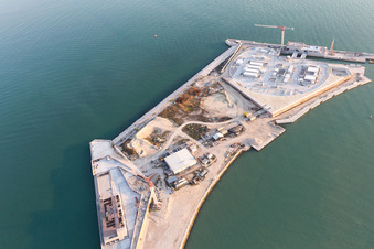 Drohnenaufname von Punta Sabbioni im Bundesland Venetien, Italien