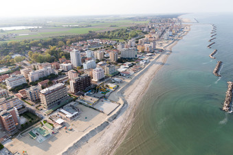 Lido DI Savio im Bundesland Emilia-Romagna, Italien von oben