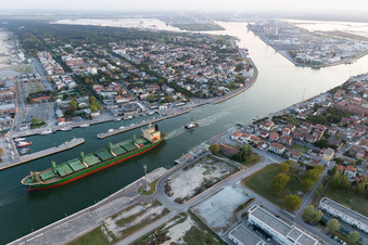 Porto Corsini im Bundesland Emilia-Romagna, Italien von oben