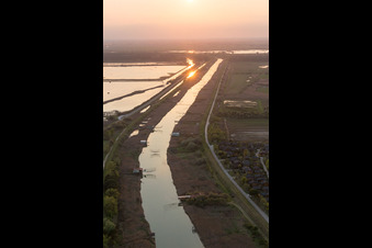 Luftaufnahme von Marina Romea im Bundesland Emilia-Romagna, Italien
