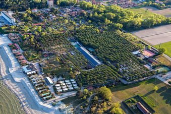 Luftaufnahme von Ortsteil Lido di Pomposa-Lido degli Scacchi in Comacchio im Bundesland Ferrara, Italien