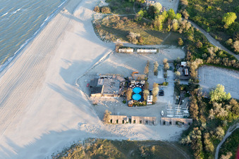 Lido di Spina im Bundesland Emilia-Romagna, Italien von oben gesehen