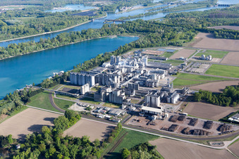 Drohnenaufname von Beinheim im Bundesland Bas-Rhin, Frankreich