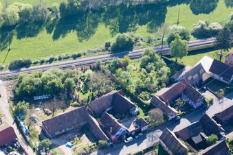 Uttenhoffen im Bundesland Bas-Rhin, Frankreich vom Flugzeug aus