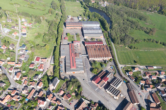 Zinswiller im Bundesland Bas-Rhin, Frankreich aus der Vogelperspektive