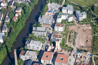 Am Werkkanal im Ortsteil Gaustadt in Bamberg im Bundesland Bayern, Deutschland
