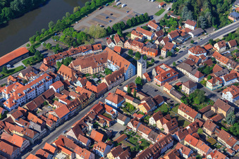 Unterer Turm (Würzburger Tor) am Ende der Hauptstr in Haßfurt im Bundesland Bayern, Deutschland
