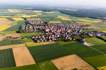 Luftbild von Hesselbach von Südosten in Üchtelhausen im Bundesland Bayern, Deutschland