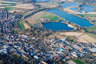 Steinhäuserwühlsee und Wammsee im Ortsteil Ludwigshof in Speyer im Bundesland Rheinland-Pfalz, Deutschland