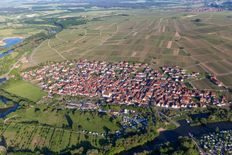 Nordheim am Main im Bundesland Bayern, Deutschland aus der Luft