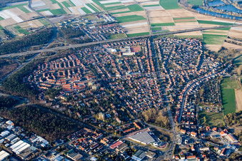Luftbild von Speyer Nord im Bundesland Rheinland-Pfalz, Deutschland