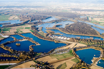 Kuhuntersee und Angelhofer Althrein in Speyer im Bundesland Rheinland-Pfalz, Deutschland