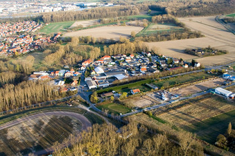 Am Sandzug in Altrip im Bundesland Rheinland-Pfalz, Deutschland
