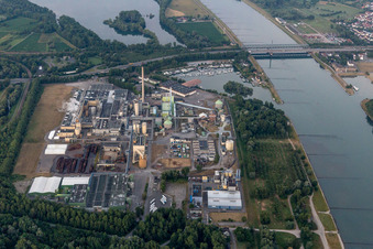 Maxau, Stora-Enso im Ortsteil Knielingen in Karlsruhe im Bundesland Baden-Württemberg, Deutschland