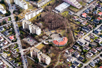 Ortsteil Dorschberg mit Bienwaldschule in Wörth am Rhein im Bundesland Rheinland-Pfalz, Deutschland