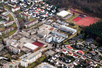 Ortsteil Dorschberg mit IGS Wörth und Grundschule Dorschberg in Wörth am Rhein im Bundesland Rheinland-Pfalz, Deutschland