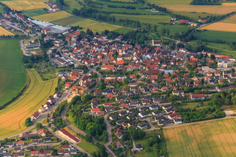 Vorstadt aus Norden in Neresheim im Bundesland Baden-Württemberg, Deutschland