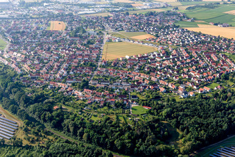Siedlungsgebiet im Ortsteil Riedlingen in Donauwörth im Bundesland Bayern, Deutschland