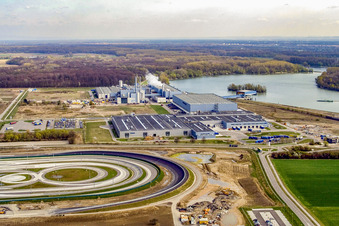 Industriegebiet Oberwald: Papierfabrik Palm in Wörth am Rhein im Bundesland Rheinland-Pfalz, Deutschland