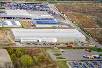 Industriegebiet Oberwald, Thyssen Metallcenter in Wörth am Rhein im Bundesland Rheinland-Pfalz, Deutschland