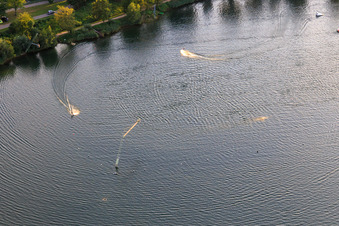 St. Leoner Wasserskianlage am St. Leoner See im Ortsteil Sankt Leon in St. Leon-Rot im Bundesland Baden-Württemberg, Deutschland