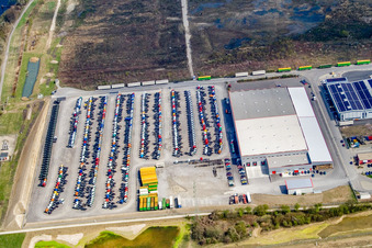 Industriegebiet Oberwald, Spedition Nuss in Wörth am Rhein im Bundesland Rheinland-Pfalz, Deutschland