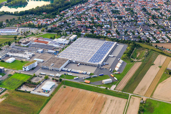 Logistikzentrum an der Karlsruher Straße in Ketsch im Bundesland Baden-Württemberg, Deutschland