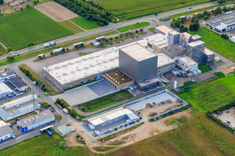 Gewerbegebiet Anhalter Straße mit Air-O-Tec GmbH,  NewCoffee GmbH & Co. OHG und  Aldi GmbH & Co. KG in Ketsch im Bundesland Baden-Württemberg, Deutschland