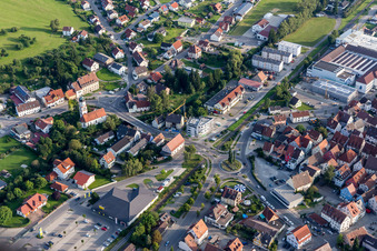 Industrie- und Gewerbegebiet Industriestraße in Meßkirch im Bundesland Baden-Württemberg, Deutschland
