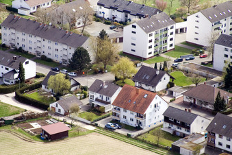 Drohnenaufname von Am Wasserturm in Kandel im Bundesland Rheinland-Pfalz, Deutschland