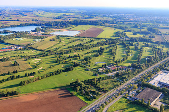Golfplatz des Golf-Club Bensheim e.V im Bundesland Hessen, Deutschland aus der Luft