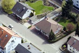 Am Wasserturm in Kandel im Bundesland Rheinland-Pfalz, Deutschland aus der Luft
