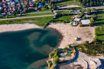 Luftbild von Surfschule Biblis am Riedsee im Bundesland Hessen, Deutschland