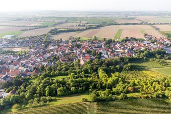 Ortsteil Heßloch in Dittelsheim-Heßloch im Bundesland Rheinland-Pfalz, Deutschland von oben gesehen