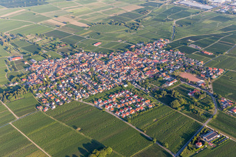 Dorf - Ansicht im Ortsteil Nußdorf in Landau in der Pfalz im Bundesland Rheinland-Pfalz, Deutschland