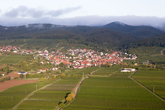 Drohnenaufname von Ortsteil Rechtenbach in Schweigen-Rechtenbach im Bundesland Rheinland-Pfalz, Deutschland