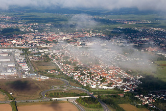Luftaufnahme von Ortsteil Queichheim in Landau in der Pfalz im Bundesland Rheinland-Pfalz, Deutschland