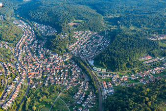 Ortsteil Ersingen in Kämpfelbach im Bundesland Baden-Württemberg, Deutschland von oben