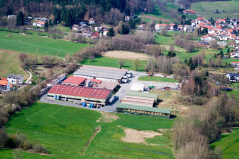 Schrägluftbild von Ortsteil Affolterbach in Wald-Michelbach im Bundesland Hessen, Deutschland