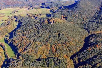 Luftaufnahme von Bruchweiler Geiersteine in Bruchweiler-Bärenbach im Bundesland Rheinland-Pfalz, Deutschland