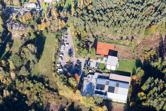 Drohnenaufname von Dahn im Bundesland Rheinland-Pfalz, Deutschland