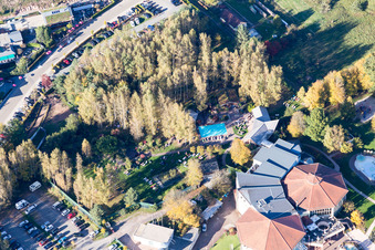 Schrägluftbild von Dahn im Bundesland Rheinland-Pfalz, Deutschland