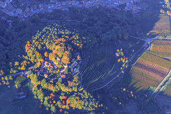 Schloss Kropsburg von Süden im Ortsteil SaintMartin in Sankt Martin im Bundesland Rheinland-Pfalz, Deutschland