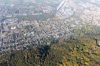 Luftbild von Ortsteil Südstadt in Heidelberg im Bundesland Baden-Württemberg, Deutschland